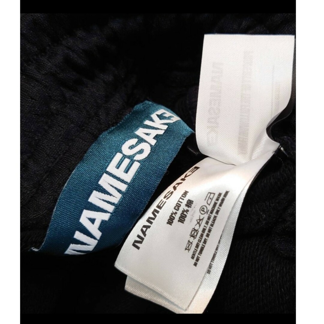 NAMESAKE ネイムセイク クロップドスウェットパンツ Mサイズ 黒 メンズのパンツ(その他)の商品写真