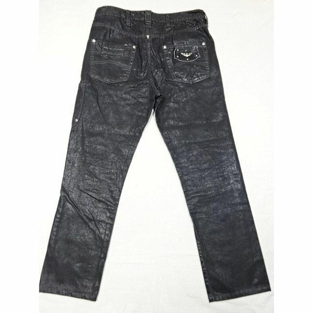 ARMANI JEANS(アルマーニジーンズ)のアルマーニジーンズ☆限定☆黒コーティング加工デニム☆32☆ウェスト約90cm メンズのパンツ(デニム/ジーンズ)の商品写真