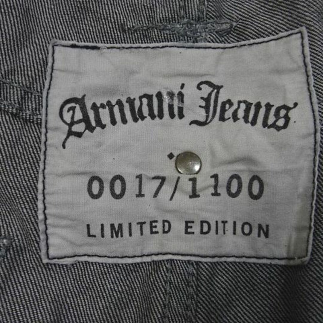 ARMANI JEANS(アルマーニジーンズ)のアルマーニジーンズ☆限定☆黒コーティング加工デニム☆32☆ウェスト約90cm メンズのパンツ(デニム/ジーンズ)の商品写真