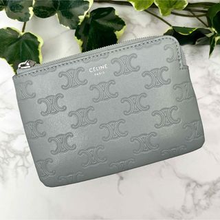 CELINE コイン\u0026カードポーチ　キーホルダーフック付き キーケースブラック