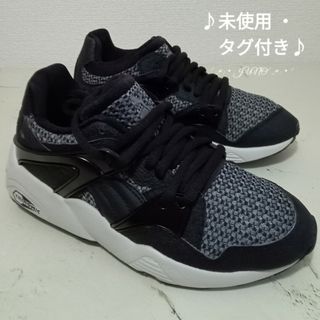 プーマ(PUMA)のBLK/BLAZE KNIT♡PUMA プーマ 未使用 タグ付き スニーカー(スニーカー)