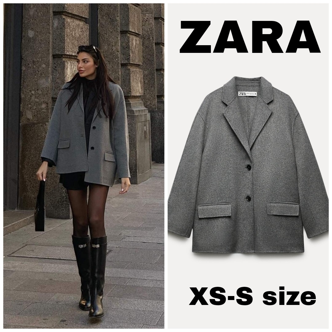 ZARA　ZW COLLECTION ダブルフェイス ウールブレンド ブレザー | フリマアプリ ラクマ