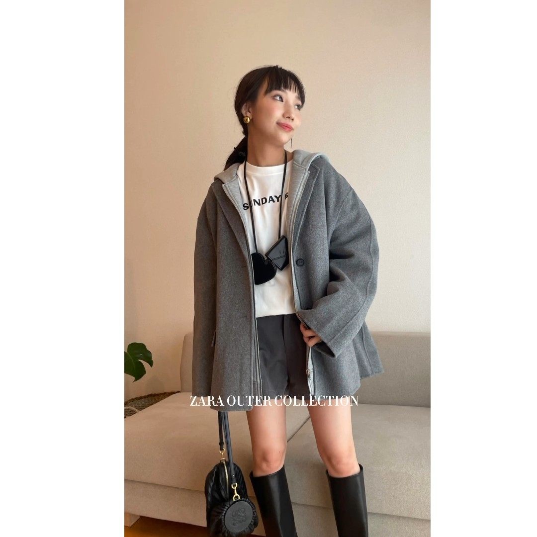 ZARA(ザラ)のZARA　ZW COLLECTION ダブルフェイス ウールブレンド ブレザー レディースのジャケット/アウター(ブルゾン)の商品写真