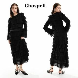 GHOSPELL - Ghospell ロングスリーブ フリル ロングドレス