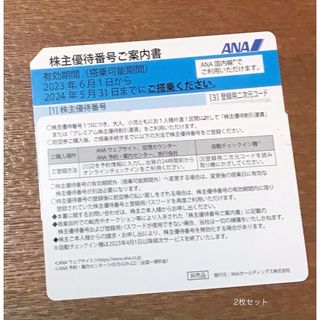 エーエヌエー(ゼンニッポンクウユ)(ANA(全日本空輸))のANA 株主優待券　2枚セット　2024/5/31 まで(航空券)