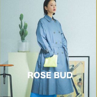 ROSE BUD - 【新品未使用】ローズバッド　トレンチコート　春コート　ロングコート　ブルーコート