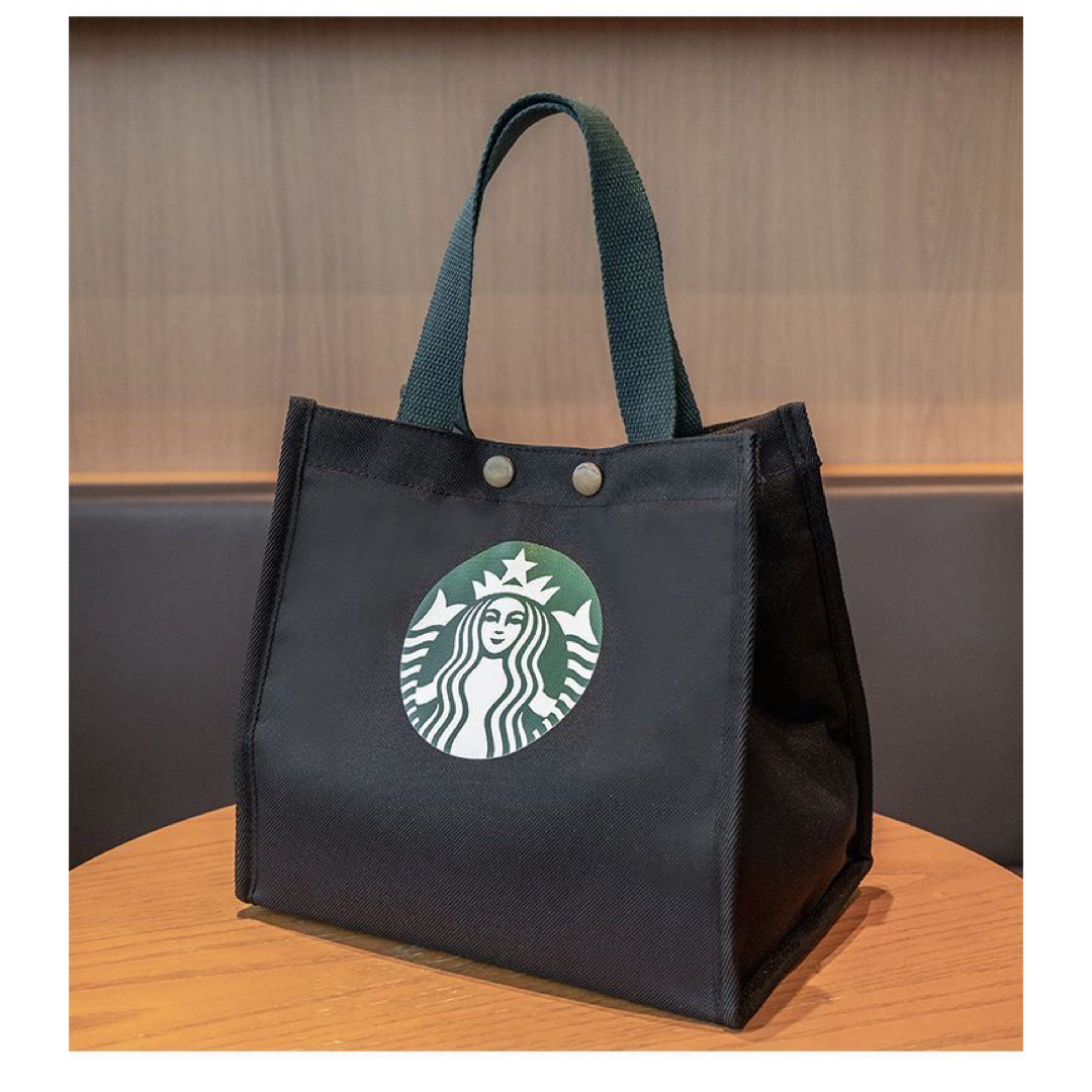 スターバックス スタバ トート ハンド ランチ バック ブラック 新品