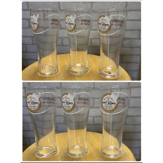 アサヒ(アサヒ)のドライZERO ビールグラス6個セット 新品未使用品 非売品 ビールジョッキ(アルコールグッズ)