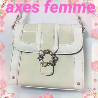 アクシーズファム(axes femme)のaxes femme アクシーズファムの大人可愛い2WAYバッグ ラインストーン(ハンドバッグ)