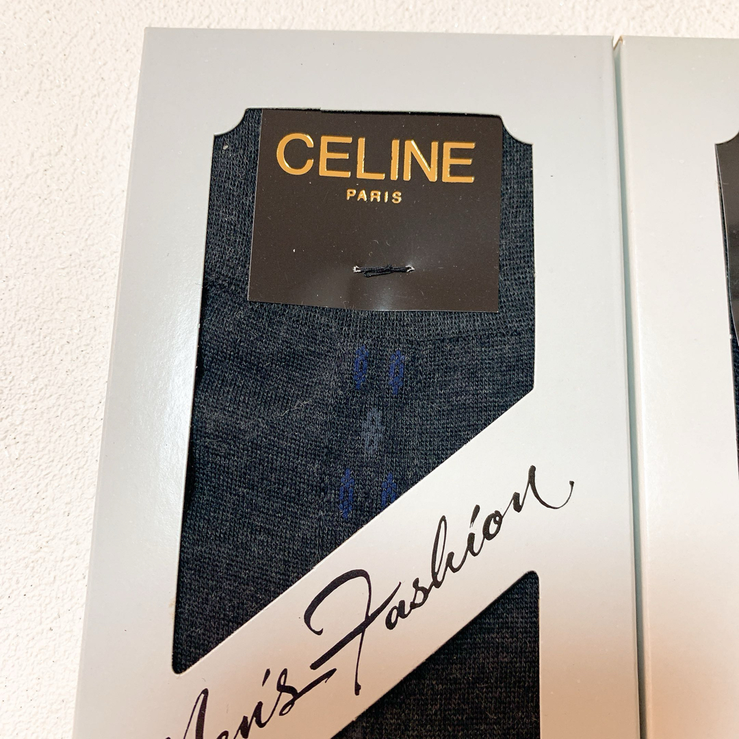 celine(セリーヌ)の【新品】紳士ビジネスソックス2足　CELINE 25cm そごう百貨店 メンズのレッグウェア(ソックス)の商品写真