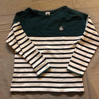 プチバトー(PETIT BATEAU)のプチバトー　ボートネック　ロンT カットソー  ボーダー　116センチ(Tシャツ/カットソー)