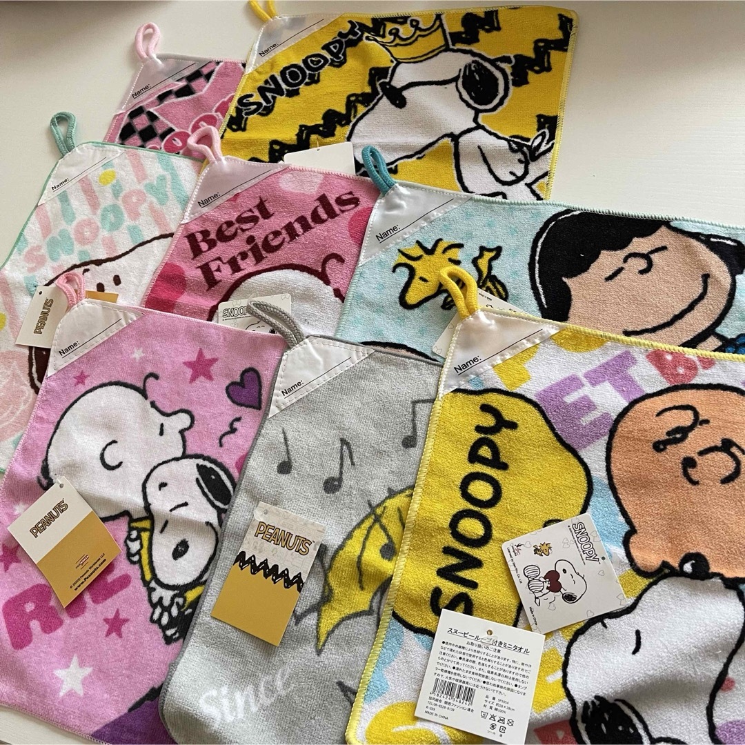 SNOOPY(スヌーピー)のスヌーピー ループタオル8枚セット エンタメ/ホビーのアニメグッズ(タオル)の商品写真