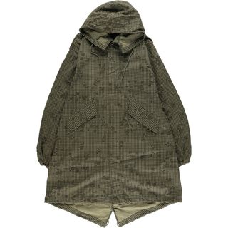 古着 80年代 米軍実品 PARKA NIGHT CAMOUFLAGE DESERT 迷彩柄 ナイトデザートカモ モッズコート USA製 メンズM ヴィンテージ /eaa416118(モッズコート)