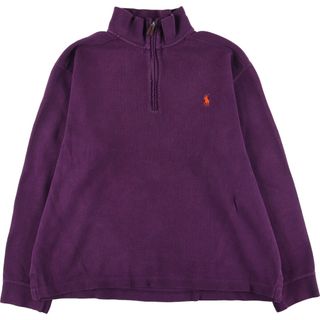 ラルフローレン(Ralph Lauren)の古着 90年代 ラルフローレン Ralph Lauren POLO by Ralph Lauren コットンニットハーフジップセーター メンズL ヴィンテージ /eaa416095(ニット/セーター)