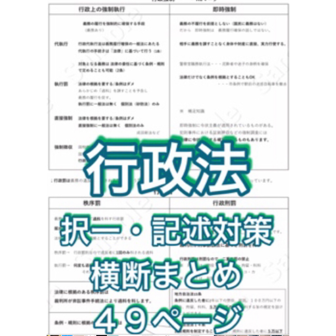 2024行政書士独学サポートchの横断まとめ集と記述論点集の２点セットです その他のその他(その他)の商品写真