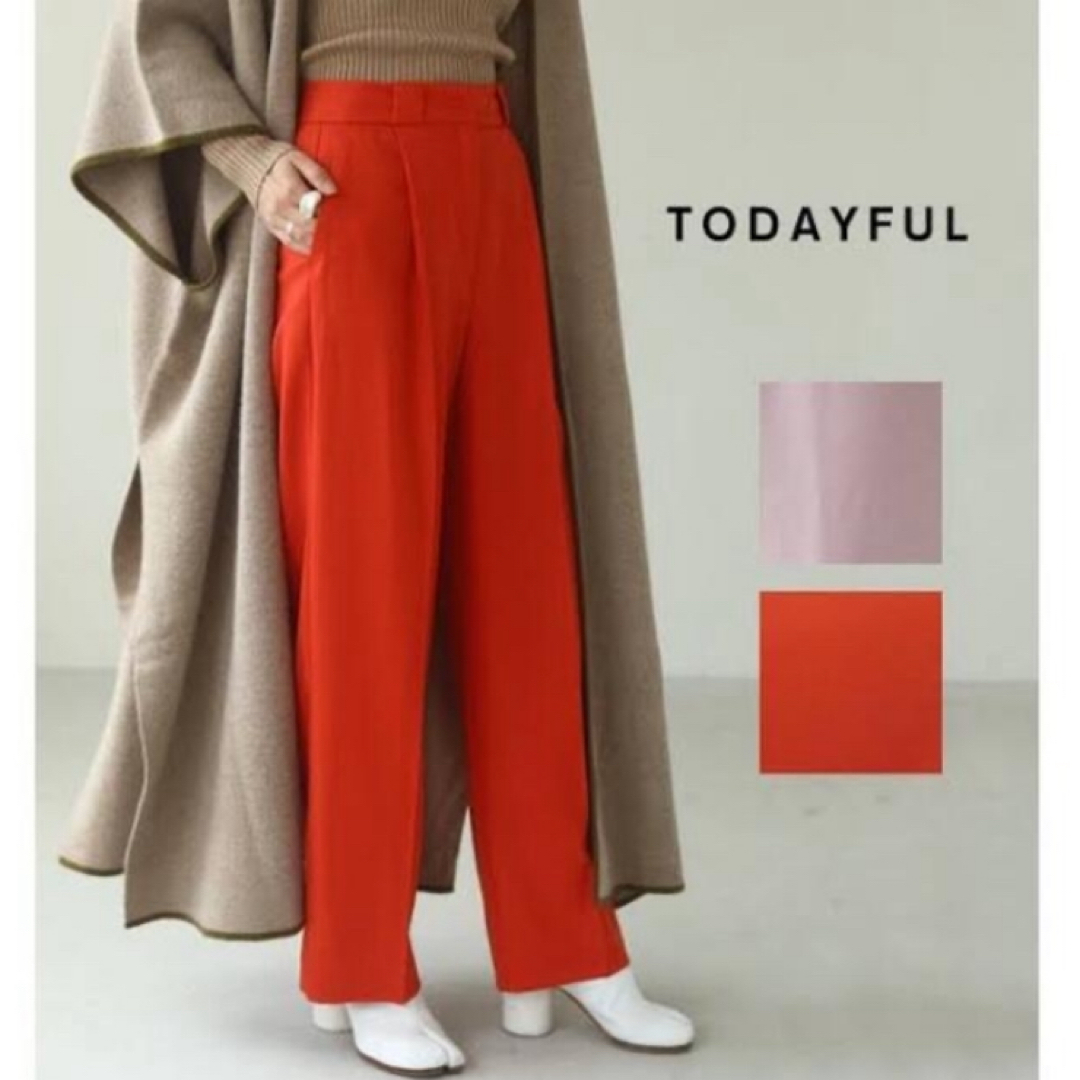 TODAYFUL(トゥデイフル)のtodayful tuck wool trousers レディースのパンツ(カジュアルパンツ)の商品写真