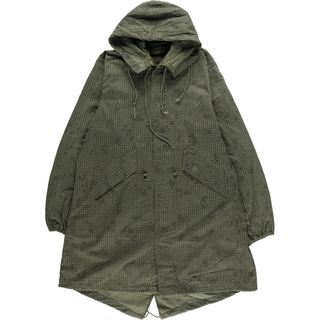 古着 80年代 米軍実品 U.S.ARMY PARKA NIGHT CAMOUFLAGE DESERT 迷彩柄 ナイトデザートカモ モッズコート USA製 メンズM ヴィンテージ /eaa416112(モッズコート)