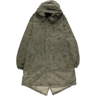 古着 80年代 米軍実品 PARKA NIGHT CAMOUFLAGE DESERT 迷彩柄 ナイトデザートカモ モッズコート USA製 メンズS ヴィンテージ /eaa416113(モッズコート)