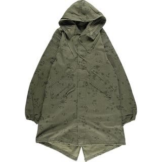 古着 80年代 米軍実品 PARKA NIGHT CAMOUFLAGE DESERT 迷彩柄 ナイトデザートカモ モッズコート USA製 メンズS ヴィンテージ /eaa416114(モッズコート)