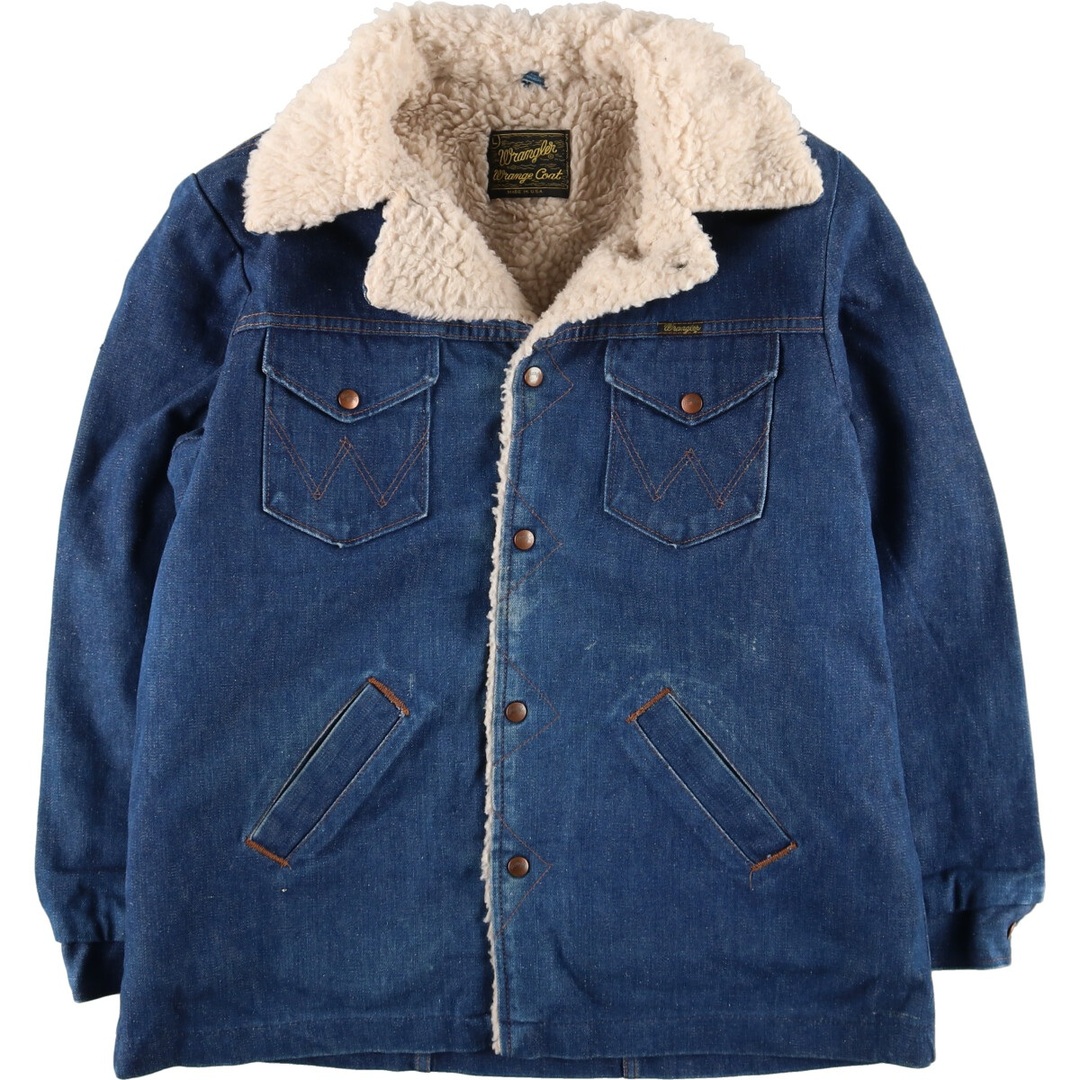 Wrangler(ラングラー)の古着 70年代 ラングラー Wrangler WRANGE COAT ランチコート デニムボアジャケット USA製 メンズL ヴィンテージ /evb004327 メンズのジャケット/アウター(Gジャン/デニムジャケット)の商品写真