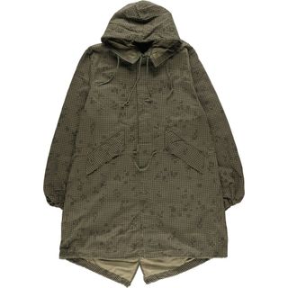 古着 80年代 米軍実品 PARKA NIGHT CAMOUFLAGE DESERT 迷彩柄 ナイトデザートカモ モッズコート USA製 メンズM ヴィンテージ /eaa416115(モッズコート)