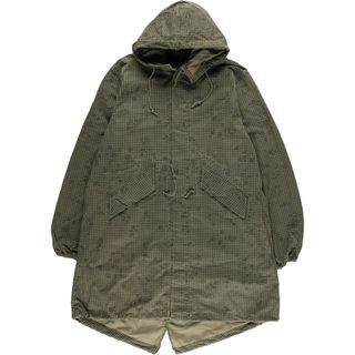 古着 80年代 米軍実品 PARKA NIGHT CAMOUFLAGE DESERT 迷彩柄 ナイトデザートカモ モッズコート USA製 メンズL ヴィンテージ /eaa416120(モッズコート)