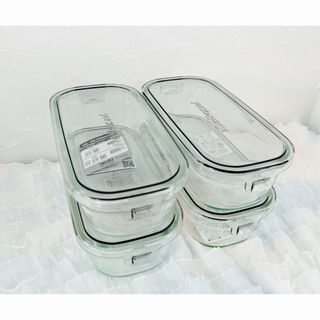 パイレックス(Pyrex)のるん様専用　iwakiイワキ耐熱ガラス保存容器　クールグレー(容器)