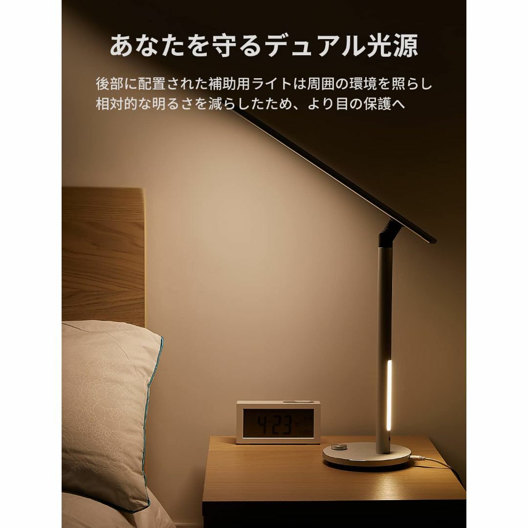 【色: シルバー】デスクライト LED 目に優しい 電気スタンド ledスタンド インテリア/住まい/日用品のライト/照明/LED(その他)の商品写真