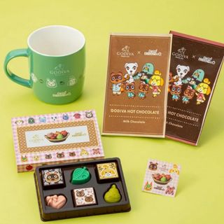 ニンテンドウ(任天堂)のGODIVA　ゴディバ　あつ森　あつまれどうぶつの森　グリーン　マグカップチョコ(グラス/カップ)