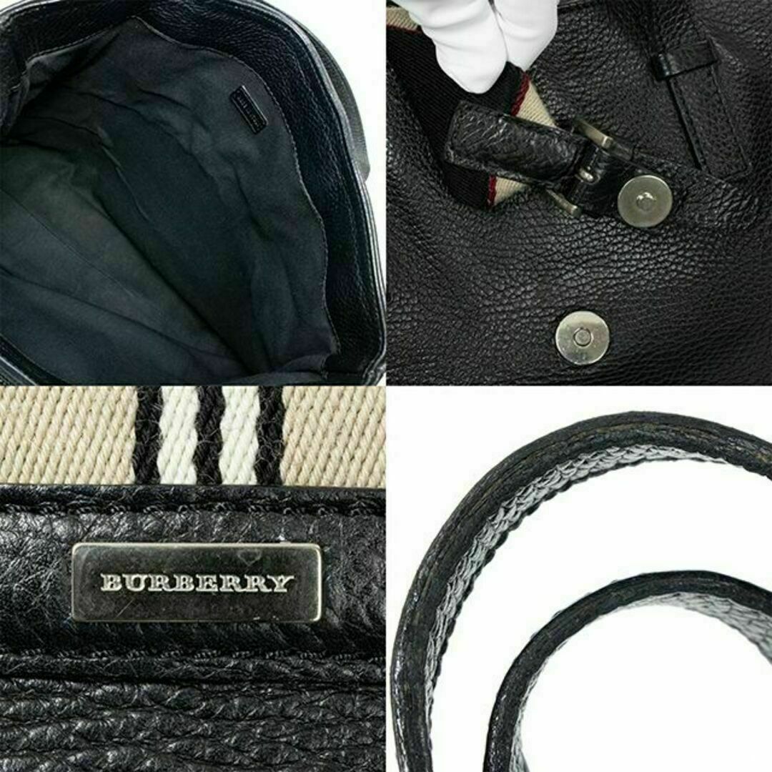 【全額返金保証・送料無料】バーバリー ロンドンのハンドバッグ・正規品・美品・黒色