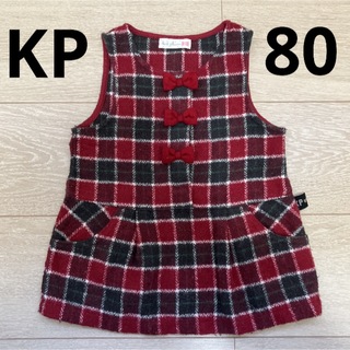 ニットプランナー(KP)のベビー服 ワンピース チェックKP ニットプランナー　80 (ワンピース)
