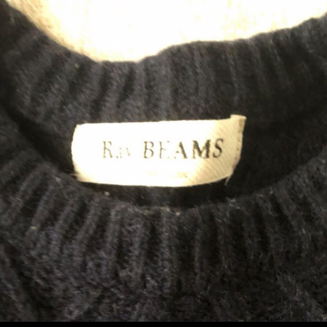 Ray BEAMS(レイビームス)のRay BEAMS パッチワークニットプルオーバー　ネイビー レディースのトップス(ニット/セーター)の商品写真