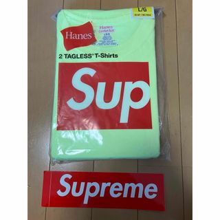 シュプリーム(Supreme)の新品未開封 2枚パックSupreme®/Hanes® TaglessTees L(Tシャツ/カットソー(半袖/袖なし))