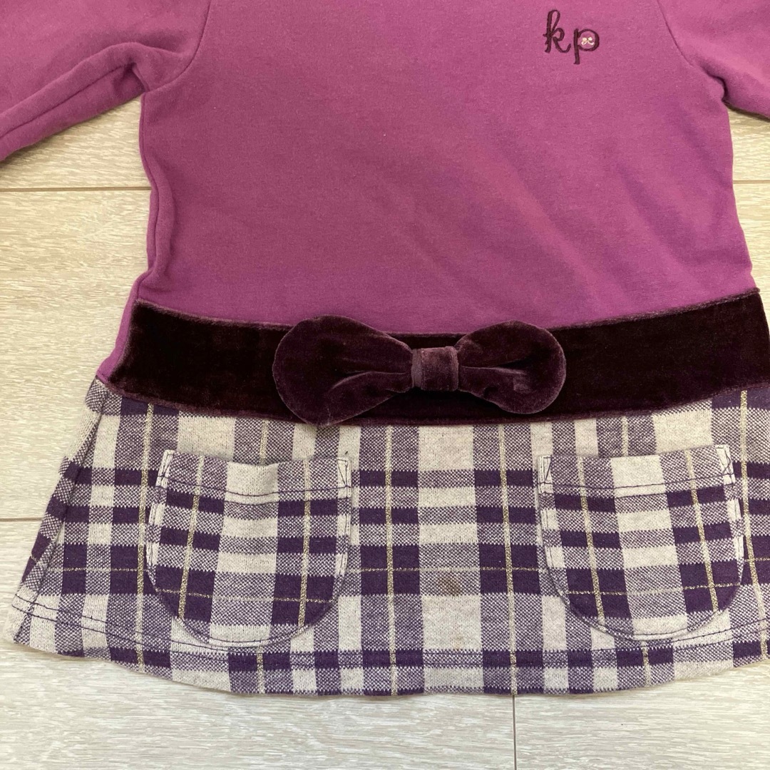 KP(ニットプランナー)のベビー服　 女の子　ワンピース　ニットプランナー　KP パープル　紫　80 キッズ/ベビー/マタニティのベビー服(~85cm)(ワンピース)の商品写真