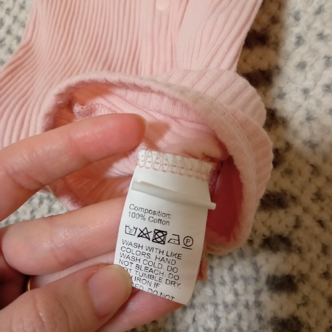 SHEIN(シーイン)のSHEIN ロンパース　カバーオール　ピンク　新生児  ベビー服　出産準備 キッズ/ベビー/マタニティのベビー服(~85cm)(ロンパース)の商品写真