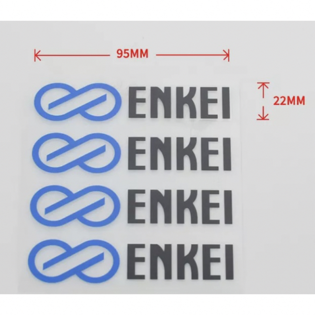 ENKEI(エンケイ)のENKEIエンケイ白青リムステッカー 自動車/バイクのバイク(ステッカー)の商品写真