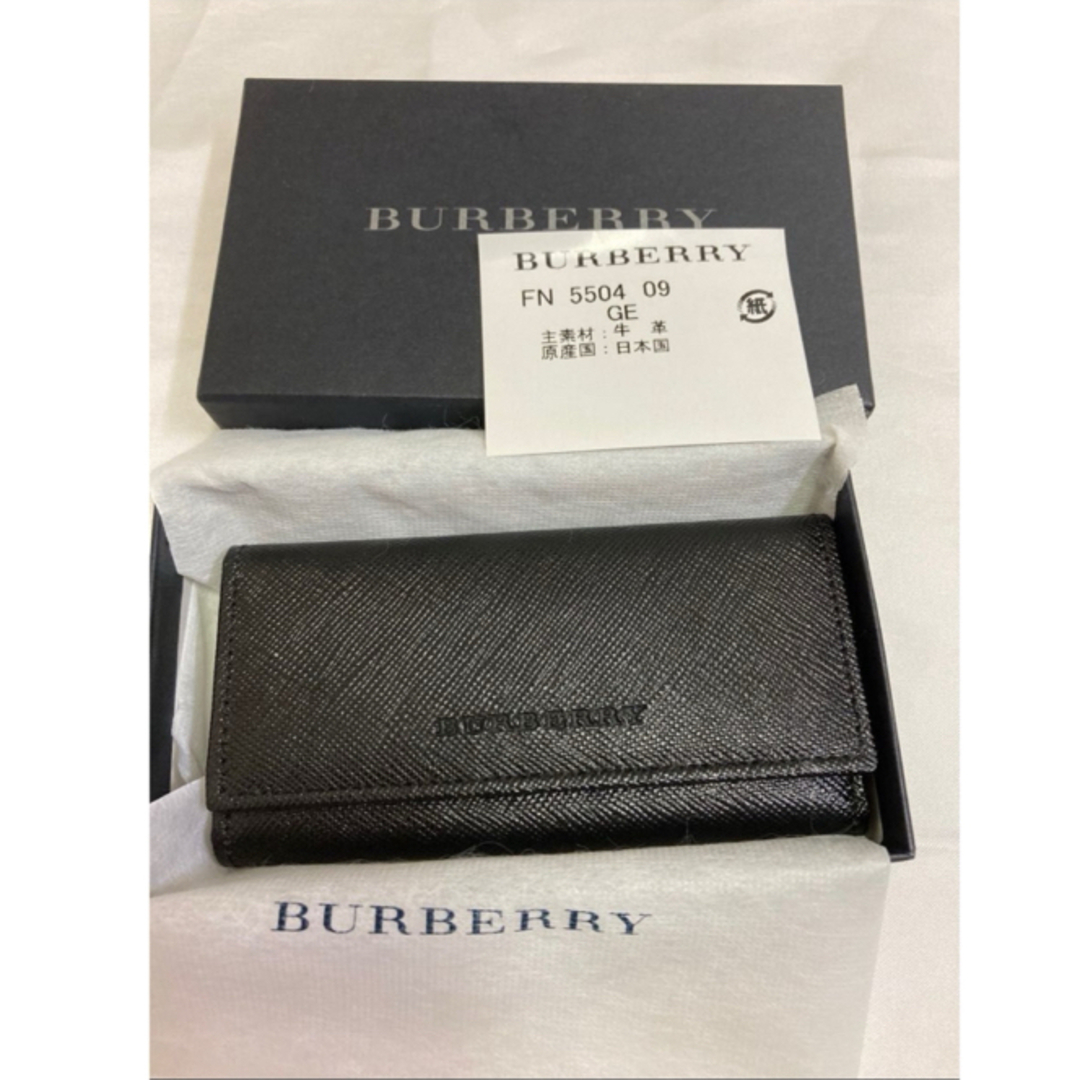 BURBERRY(バーバリー)の新品未使用　箱付き　バーバリーキーケース　4連　ブラック　黒　レザーキーケース メンズのファッション小物(キーケース)の商品写真