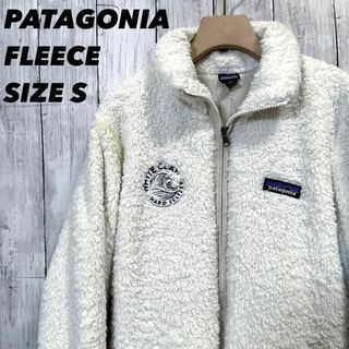 パタゴニア(patagonia)のレディース古着PATAGONIAパタゴニア　ジップアップフリースジャケット　白S(ブルゾン)