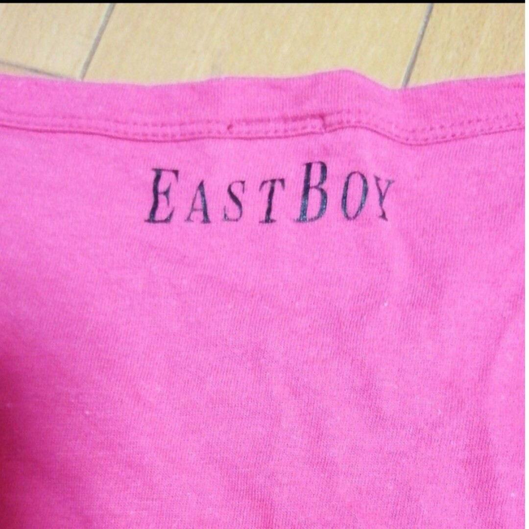 EASTBOY(イーストボーイ)のEASTBOY★半袖Tシャツ　サイズ11 L相当　カットソー　ピンク　ロゴ メンズのトップス(Tシャツ/カットソー(半袖/袖なし))の商品写真
