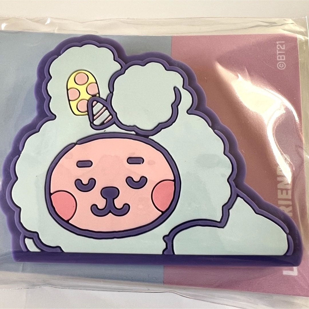 BT21 Cooky ぬいぐるみバッチ & マグネット & チョコパック 3点 エンタメ/ホビーのおもちゃ/ぬいぐるみ(キャラクターグッズ)の商品写真