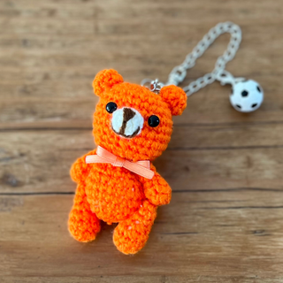 キーホルダー バッグチャーム お守り かわいい 卒業 お揃い イニシャル くま(キーホルダー)