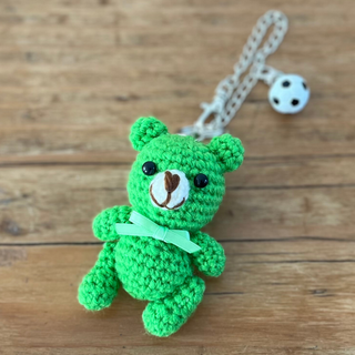 キーホルダー バッグチャーム お守り かわいい 卒業 お揃い イニシャル くま(キーホルダー)