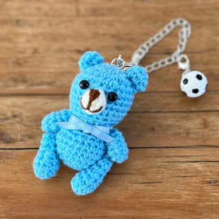 キーホルダー バッグチャーム お守り かわいい 卒業 お揃い イニシャル くま(キーホルダー)
