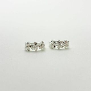 ピアス レディース フラワー 小ぶり s925 シルバー 桃の花(ピアス)