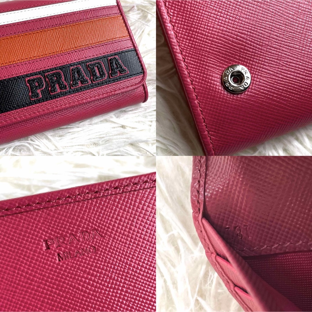 PRADA(プラダ)の⋟新品未使用⋞ 入手困難 / プラダ サフィアーノストライプウォレット レディースのファッション小物(財布)の商品写真