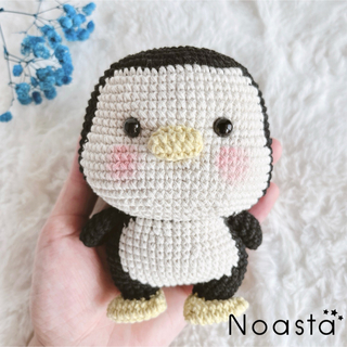 【SALE/24時間以内発送】No.19 ブラックペンギン あみぐるみ(あみぐるみ)