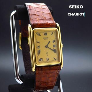 セイコー(SEIKO)のSEIKO シャリオ 腕時計 タンク ゴールド ローマン(腕時計(アナログ))