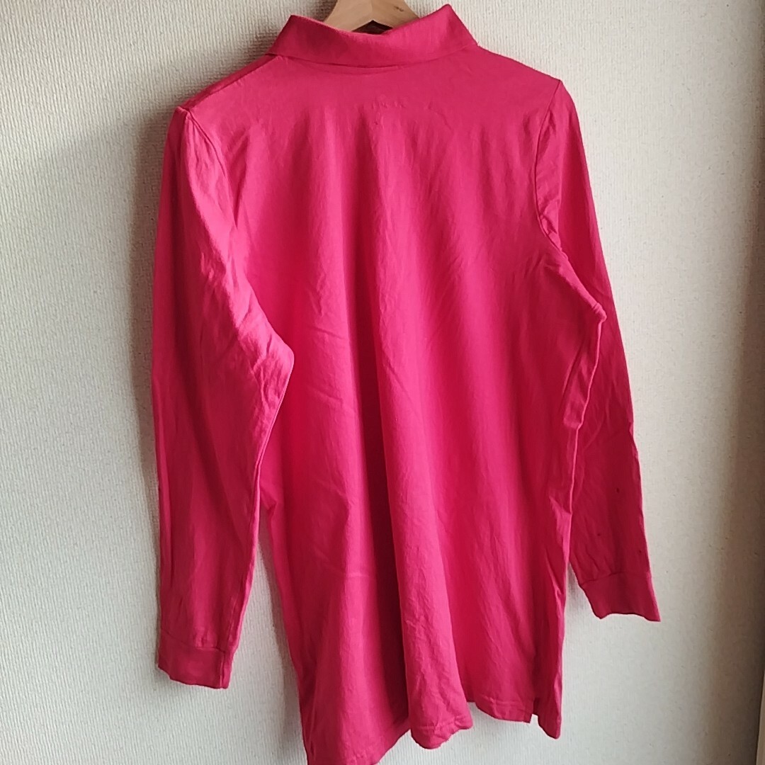 古着 Woman Within ポロシャツ　赤　Mサイズ レディースのトップス(ポロシャツ)の商品写真