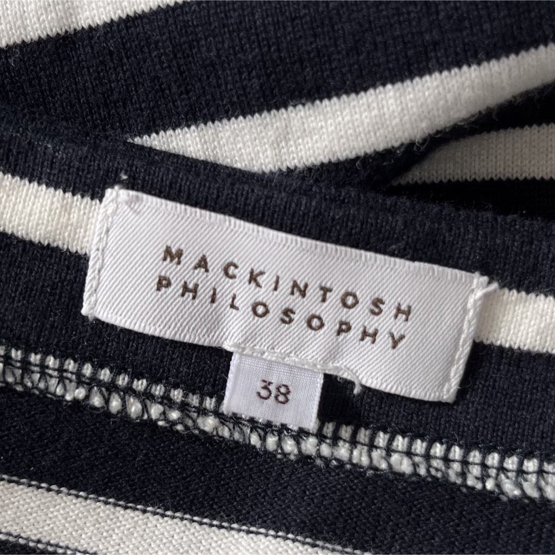 MACKINTOSH PHILOSOPHY(マッキントッシュフィロソフィー)のマッキントッシュフィロソフィー　ドッキングワンピース　38サイズ　ボーダー レディースのワンピース(ひざ丈ワンピース)の商品写真