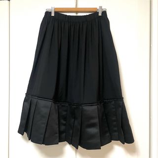 ブラックコムデギャルソン(BLACK COMME des GARCONS)のブラック コムデギャルソン プリーツ スカート ウール 20AW 黒 BLACK(ひざ丈スカート)